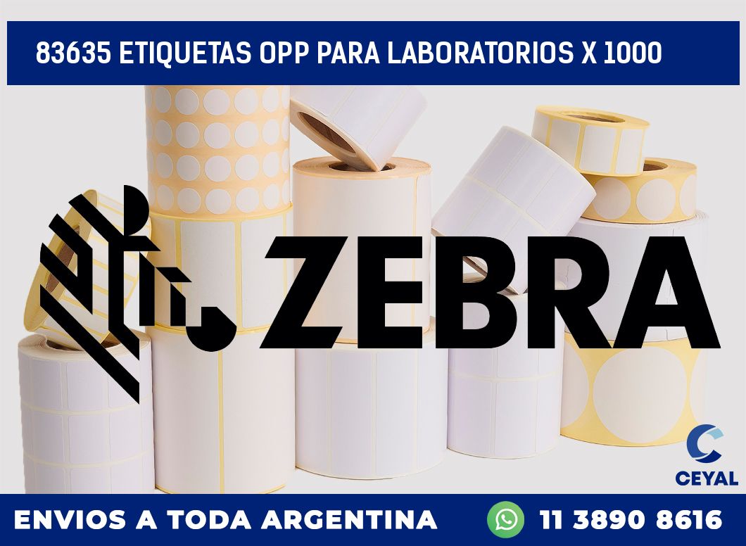 83635 ETIQUETAS OPP PARA LABORATORIOS X 1000