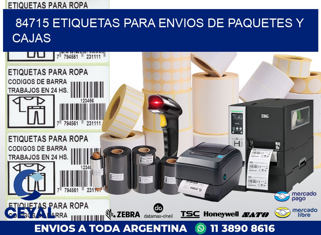 84715 ETIQUETAS PARA ENVIOS DE PAQUETES Y CAJAS