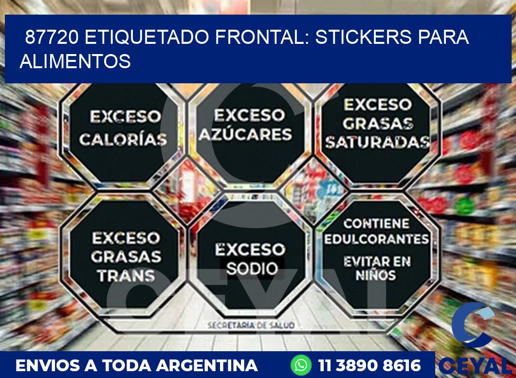 87720 ETIQUETADO FRONTAL: STICKERS PARA ALIMENTOS