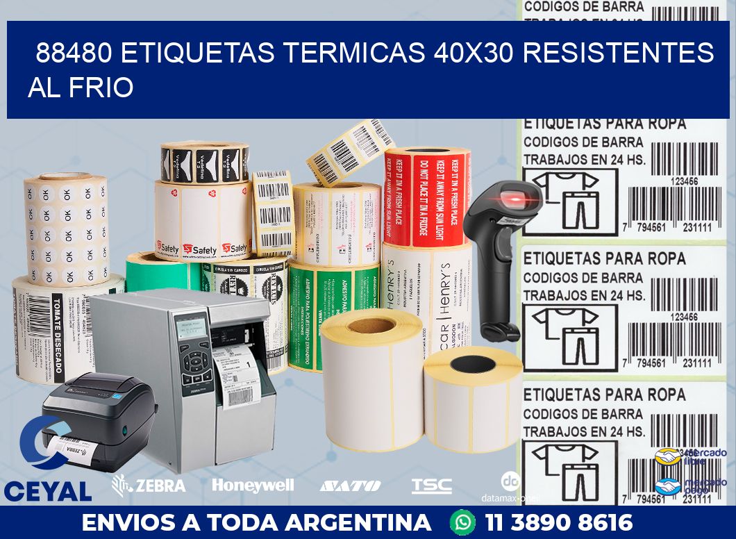 88480 ETIQUETAS TERMICAS 40X30 RESISTENTES AL FRIO