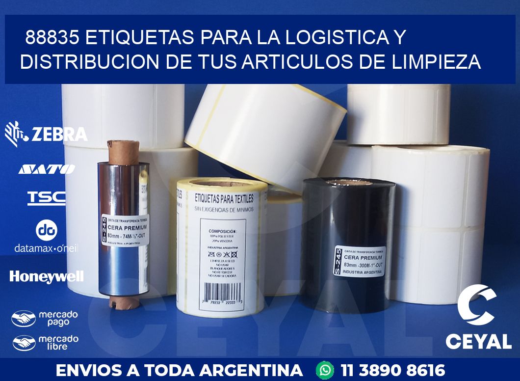 88835 ETIQUETAS PARA LA LOGISTICA Y DISTRIBUCION DE TUS ARTICULOS DE LIMPIEZA