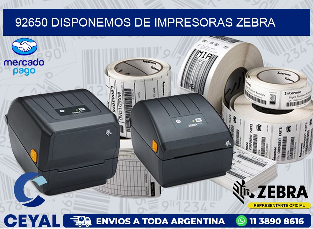 92650 DISPONEMOS DE IMPRESORAS ZEBRA
