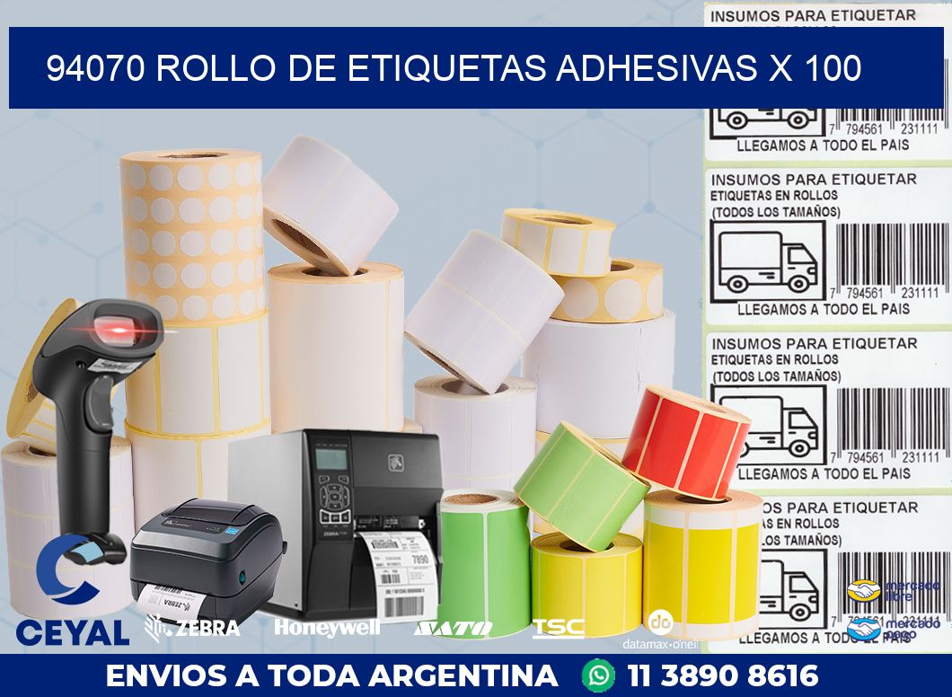 94070 ROLLO DE ETIQUETAS ADHESIVAS X 100
