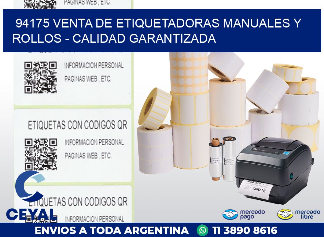 94175 VENTA DE ETIQUETADORAS MANUALES Y ROLLOS – CALIDAD GARANTIZADA