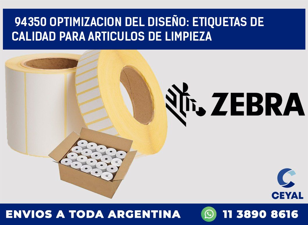 94350 OPTIMIZACION DEL DISEÑO: ETIQUETAS DE CALIDAD PARA ARTICULOS DE LIMPIEZA