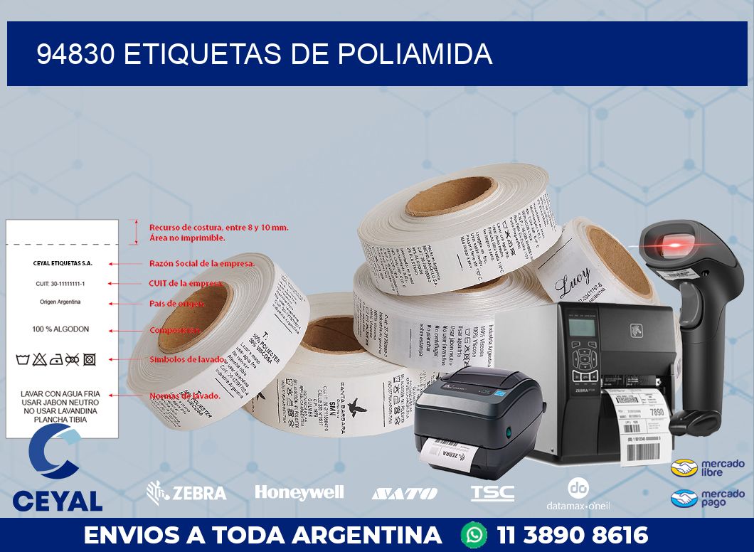 94830 ETIQUETAS DE POLIAMIDA
