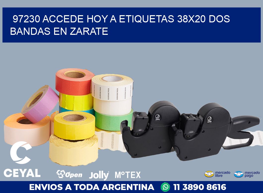 97230 ACCEDE HOY A ETIQUETAS 38X20 DOS BANDAS EN ZARATE