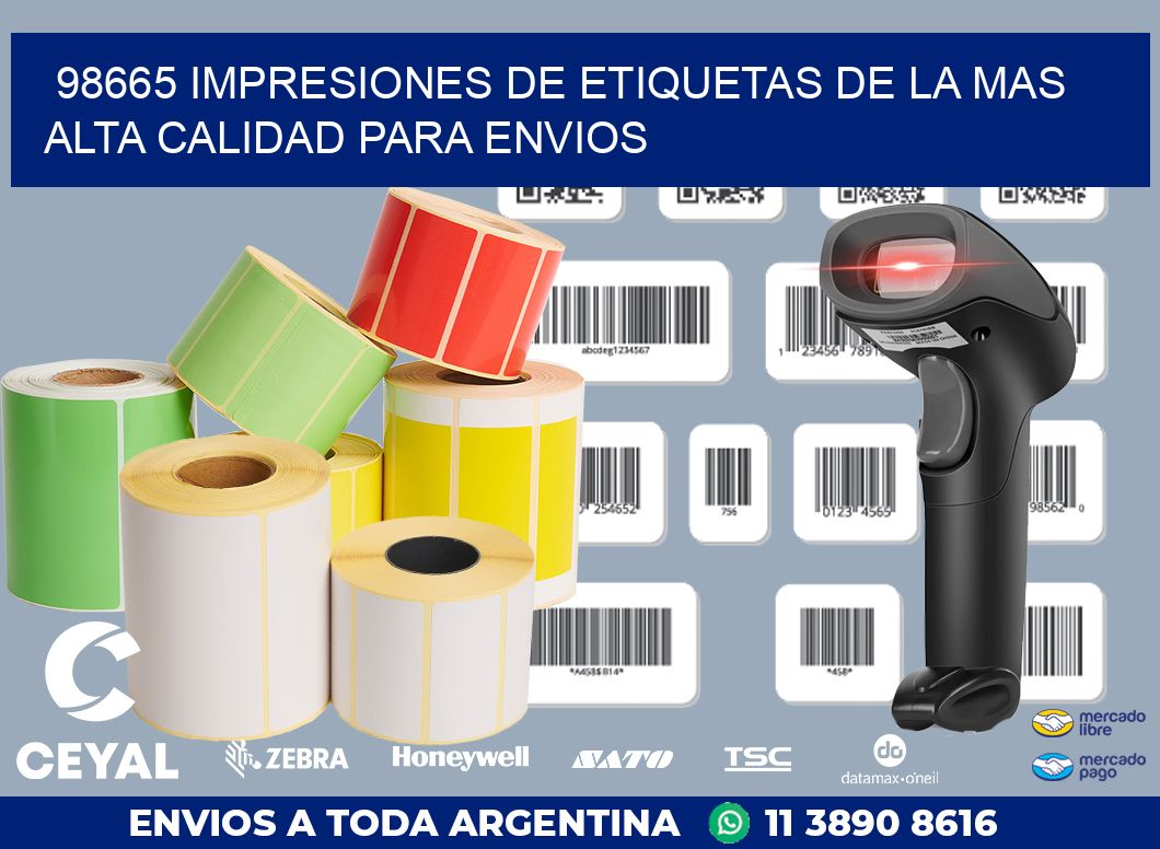 98665 IMPRESIONES DE ETIQUETAS DE LA MAS ALTA CALIDAD PARA ENVIOS