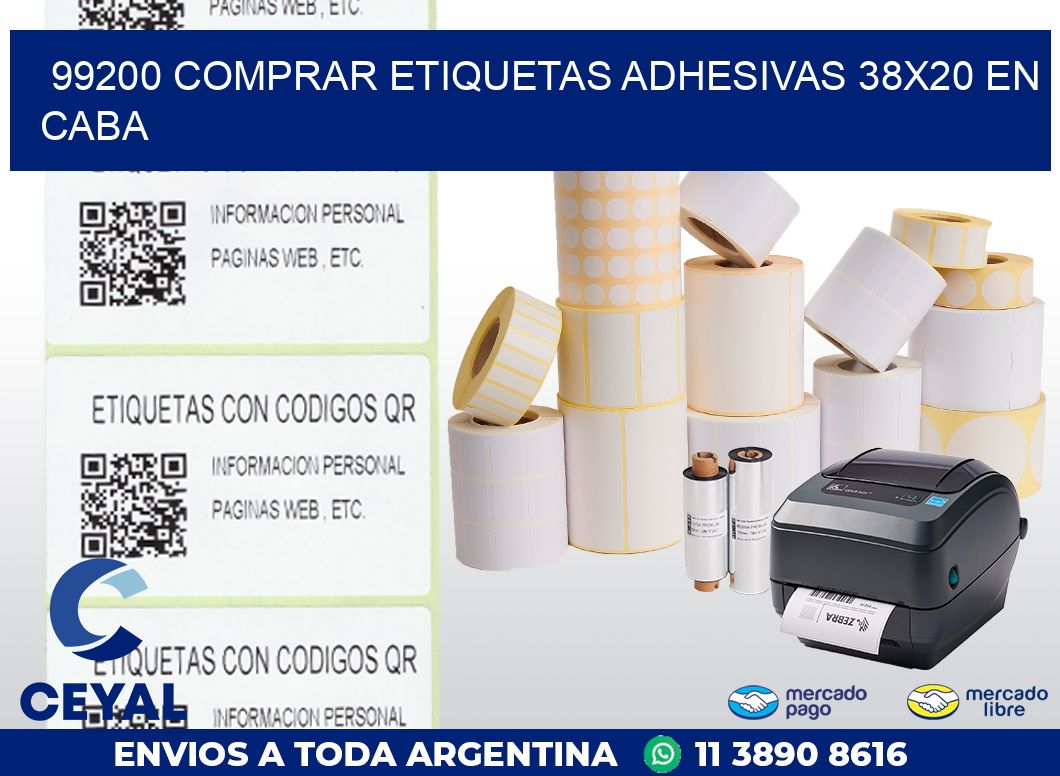 99200 COMPRAR ETIQUETAS ADHESIVAS 38X20 EN CABA
