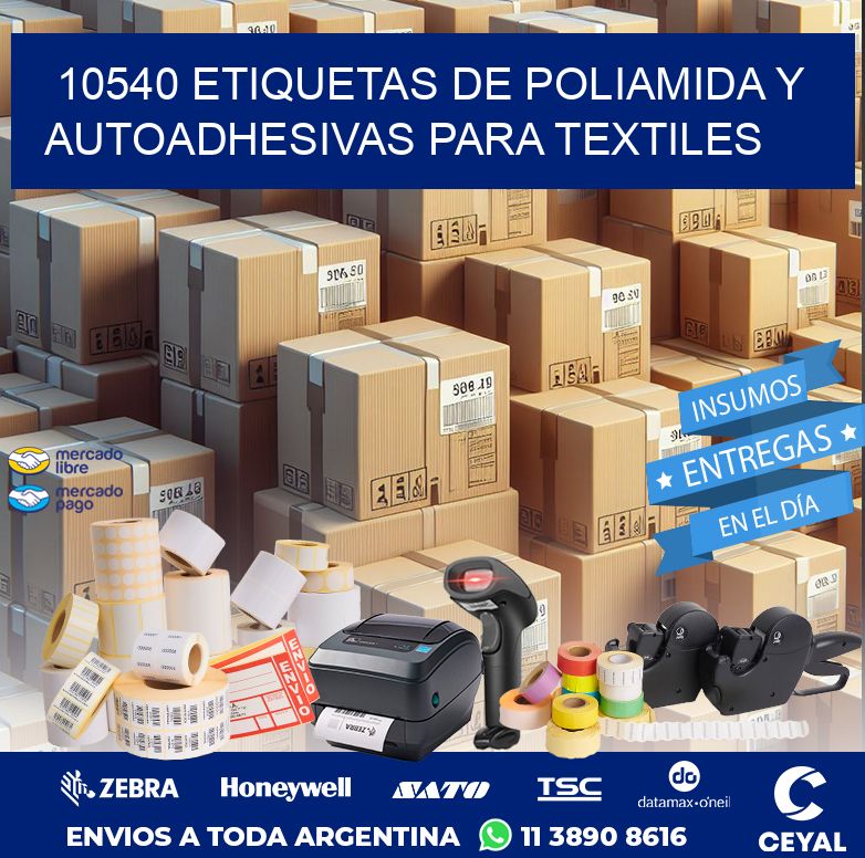 10540 ETIQUETAS DE POLIAMIDA Y AUTOADHESIVAS PARA TEXTILES