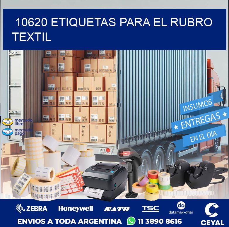 10620 ETIQUETAS PARA EL RUBRO TEXTIL