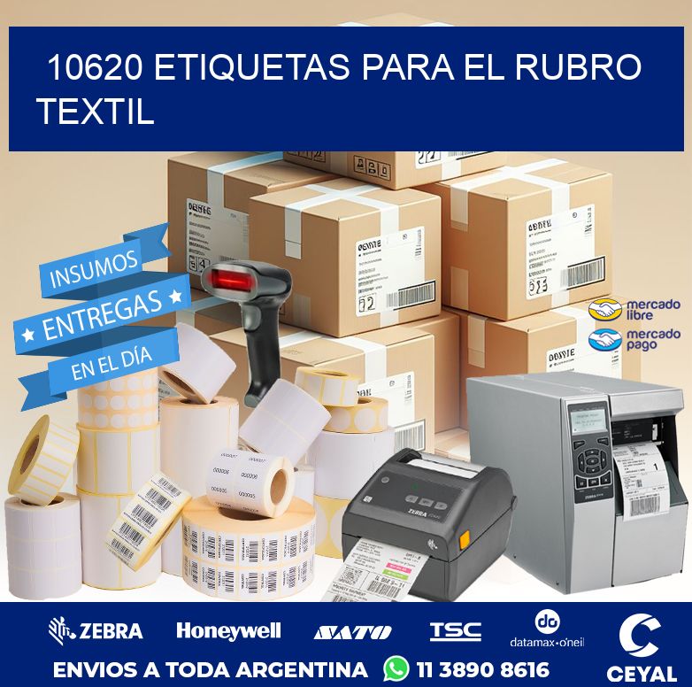 10620 ETIQUETAS PARA EL RUBRO TEXTIL