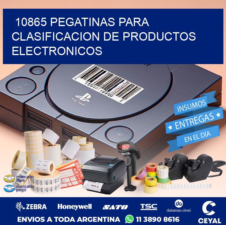 10865 PEGATINAS PARA CLASIFICACION DE PRODUCTOS ELECTRONICOS