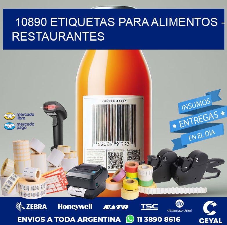 10890 ETIQUETAS PARA ALIMENTOS - RESTAURANTES