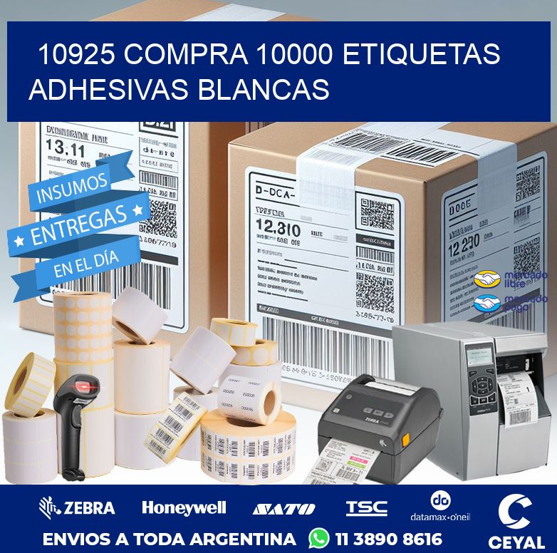 10925 COMPRA 10000 ETIQUETAS ADHESIVAS BLANCAS