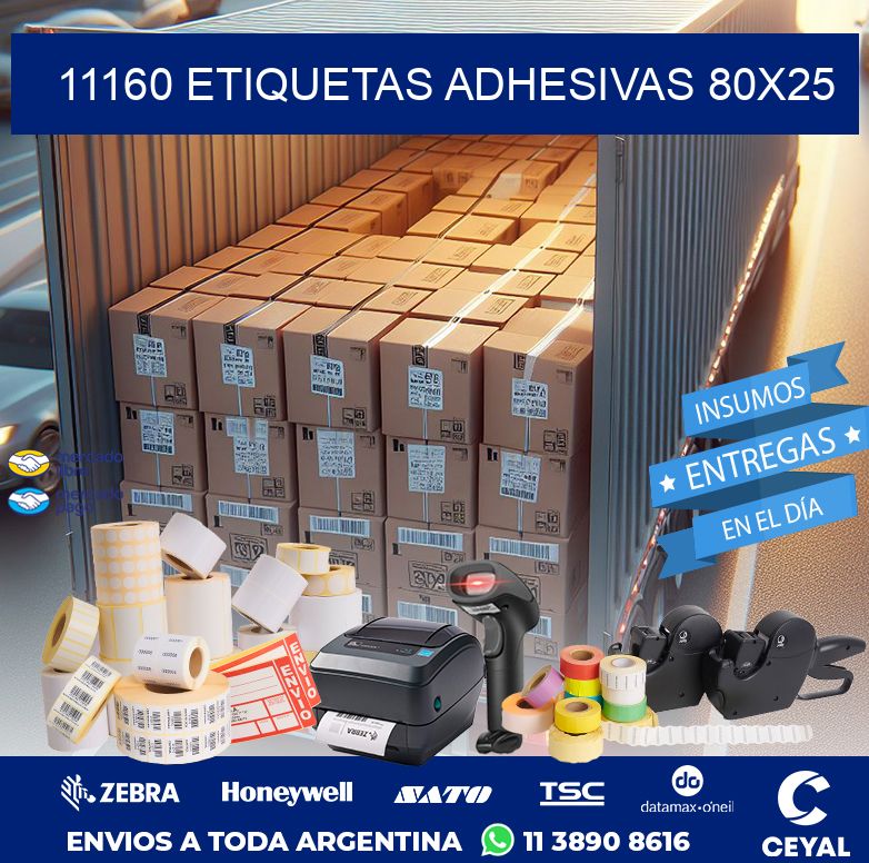 11160 ETIQUETAS ADHESIVAS 80X25