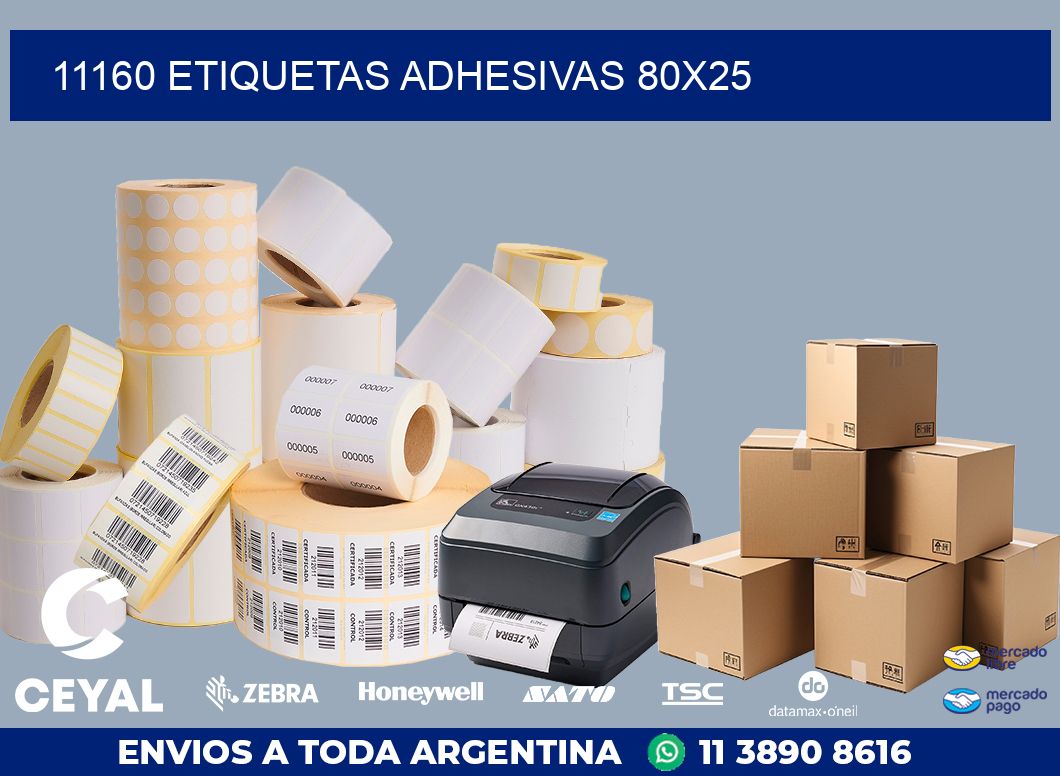 11160 ETIQUETAS ADHESIVAS 80X25