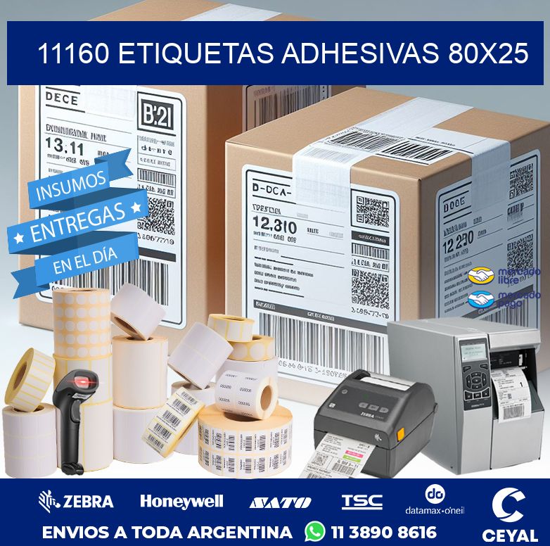 11160 ETIQUETAS ADHESIVAS 80X25