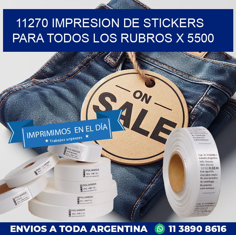 11270 IMPRESION DE STICKERS PARA TODOS LOS RUBROS X 5500