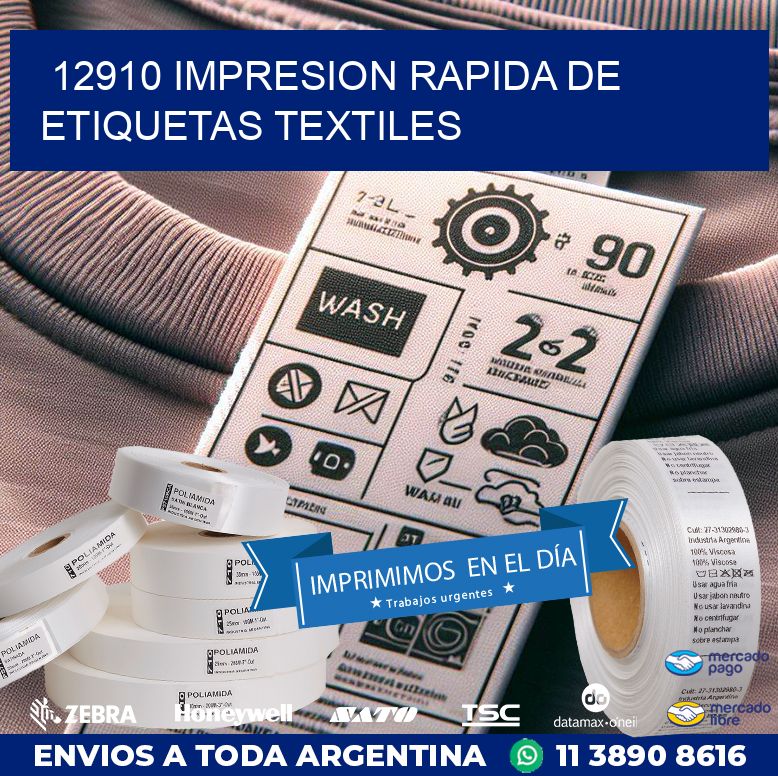 12910 IMPRESION RAPIDA DE ETIQUETAS TEXTILES
