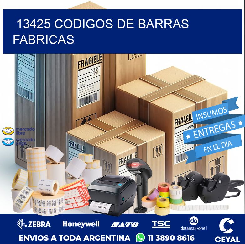 13425 CODIGOS DE BARRAS FABRICAS
