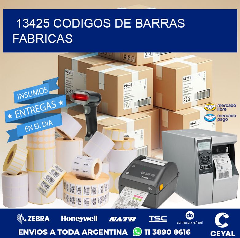 13425 CODIGOS DE BARRAS FABRICAS