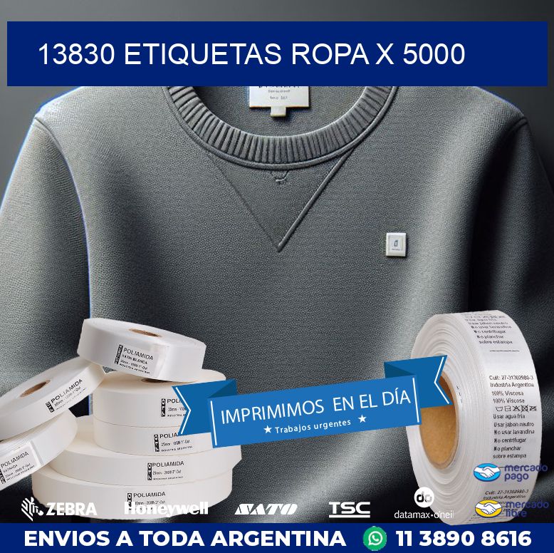13830 ETIQUETAS ROPA X 5000