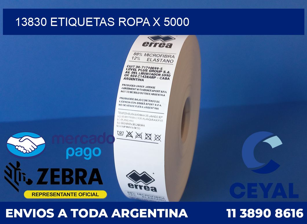 13830 ETIQUETAS ROPA X 5000