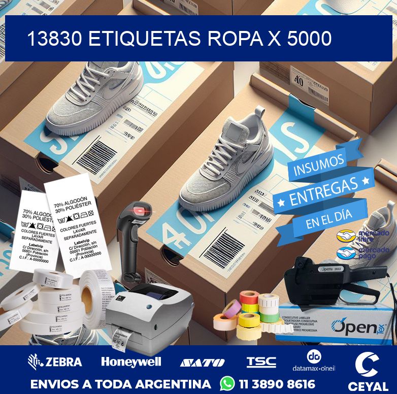13830 ETIQUETAS ROPA X 5000