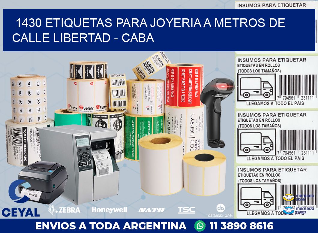 1430 ETIQUETAS PARA JOYERIA A METROS DE CALLE LIBERTAD - CABA