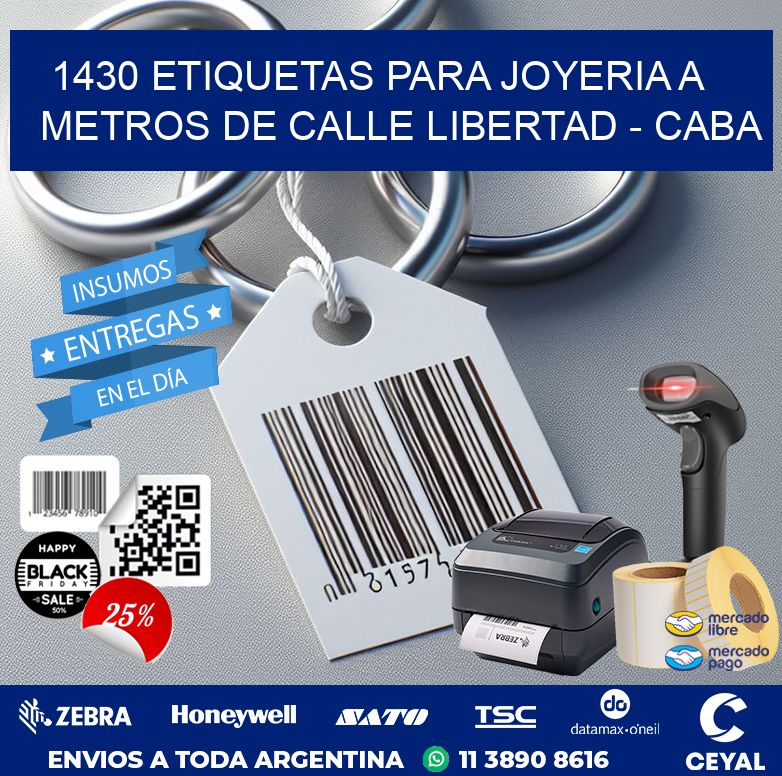 1430 ETIQUETAS PARA JOYERIA A METROS DE CALLE LIBERTAD - CABA