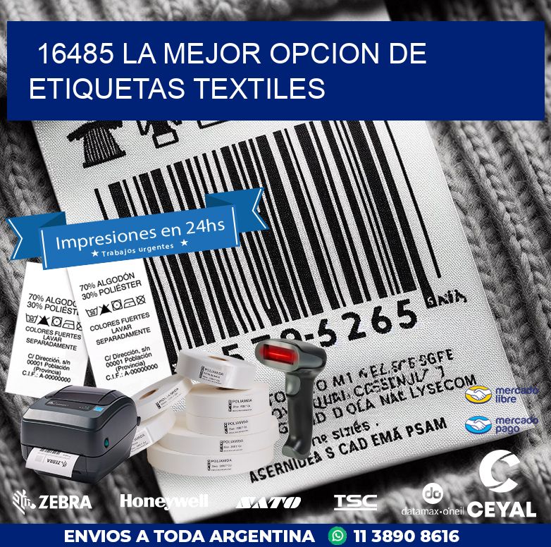 16485 LA MEJOR OPCION DE ETIQUETAS TEXTILES