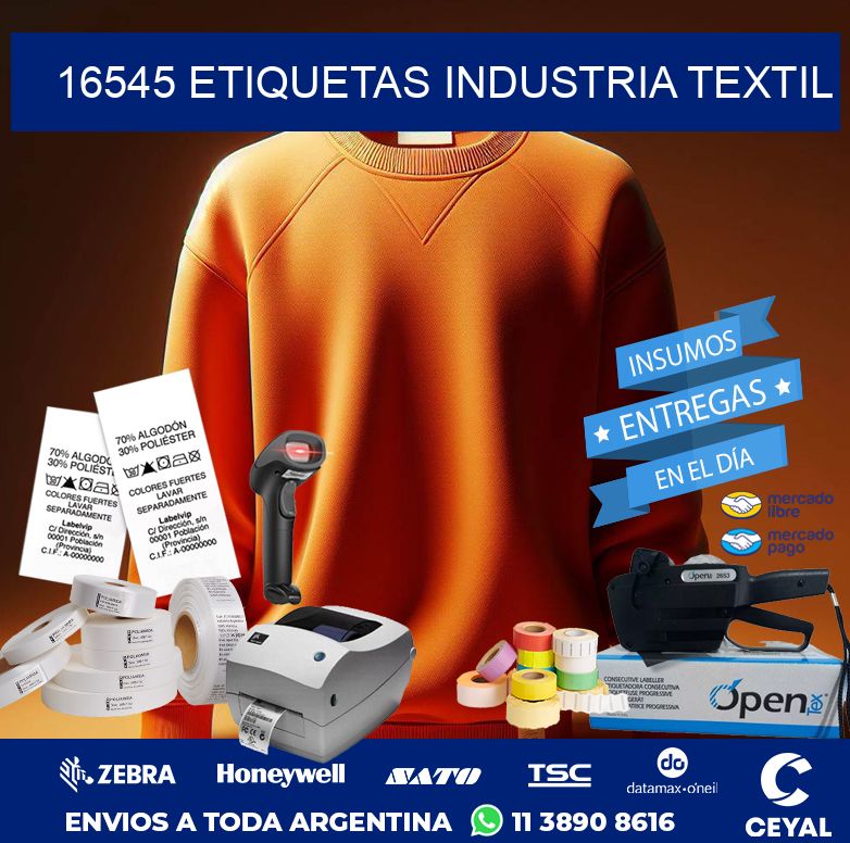 16545 ETIQUETAS INDUSTRIA TEXTIL