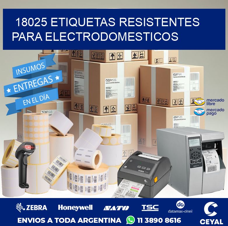 18025 ETIQUETAS RESISTENTES PARA ELECTRODOMESTICOS