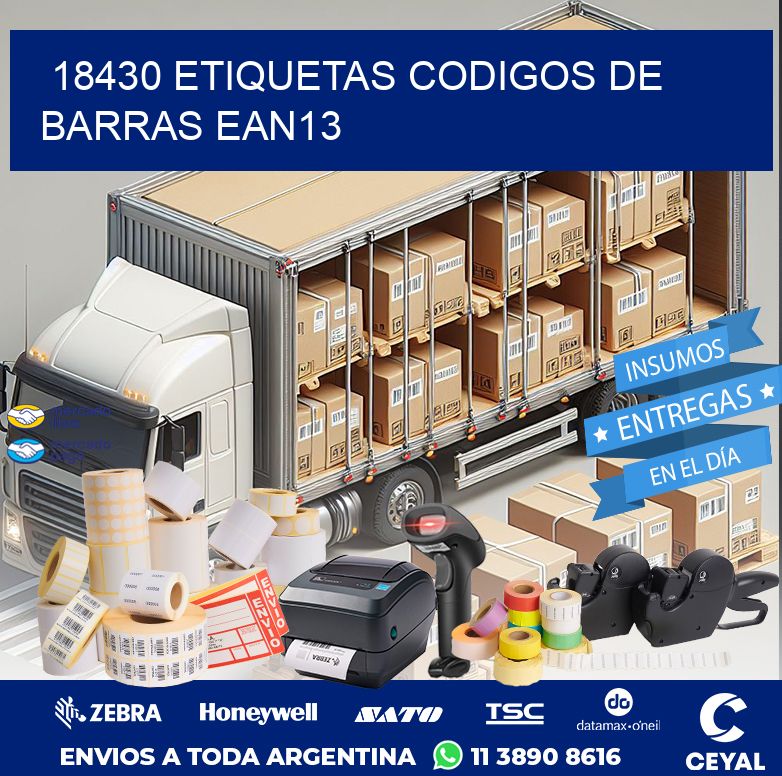 18430 ETIQUETAS CODIGOS DE BARRAS EAN13