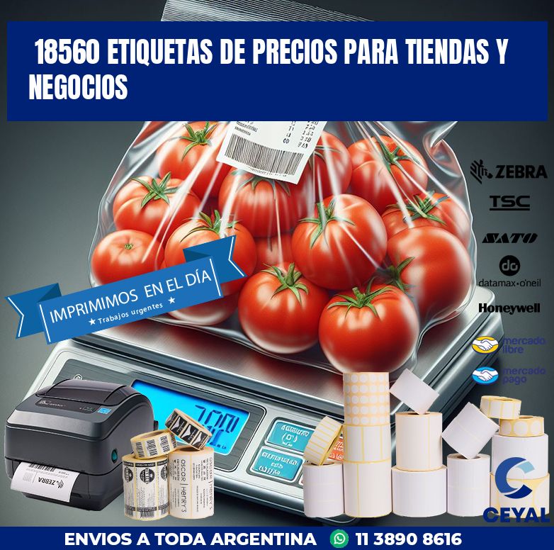 18560 ETIQUETAS DE PRECIOS PARA TIENDAS Y NEGOCIOS