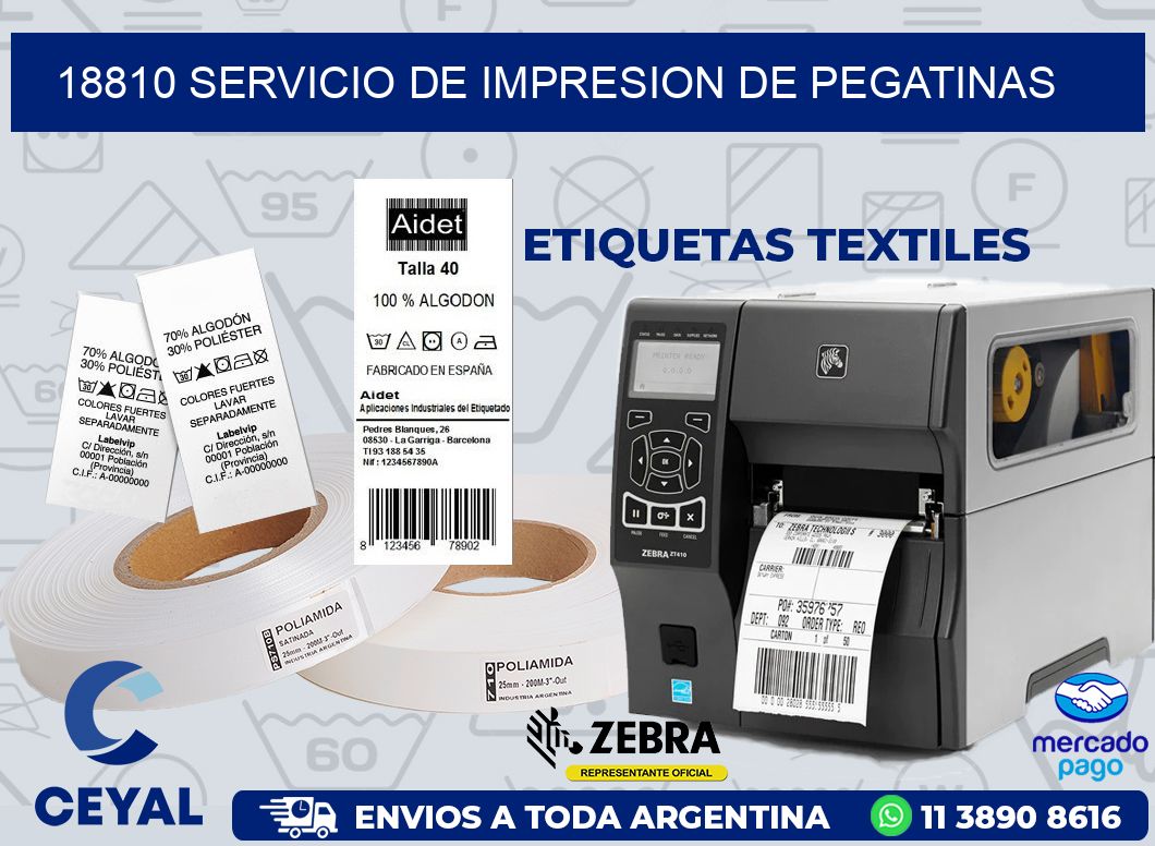 18810 SERVICIO DE IMPRESION DE PEGATINAS