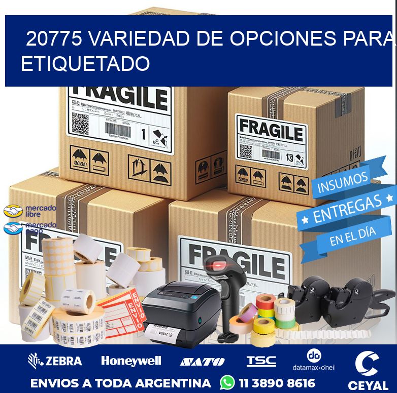 20775 VARIEDAD DE OPCIONES PARA ETIQUETADO