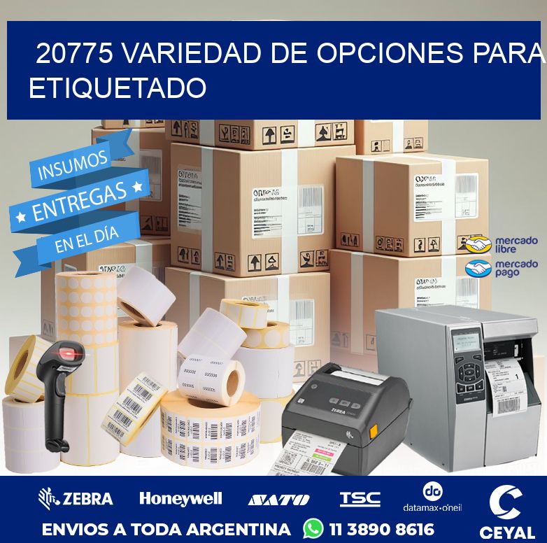 20775 VARIEDAD DE OPCIONES PARA ETIQUETADO