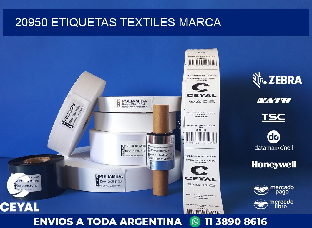 20950 ETIQUETAS TEXTILES MARCA