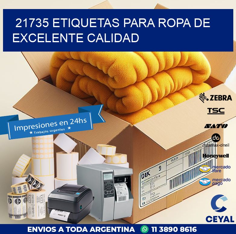 21735 ETIQUETAS PARA ROPA DE EXCELENTE CALIDAD