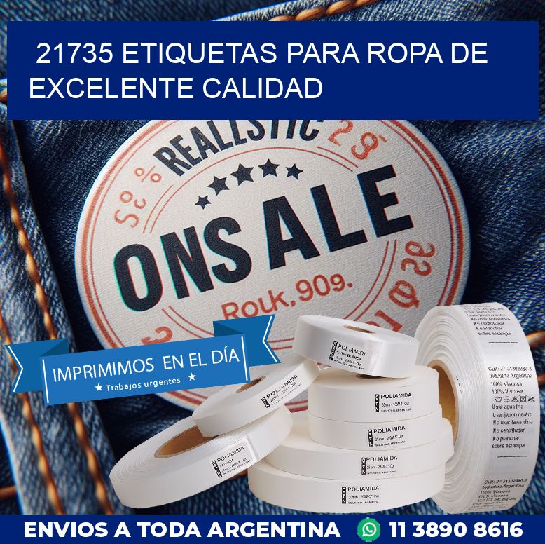 21735 ETIQUETAS PARA ROPA DE EXCELENTE CALIDAD