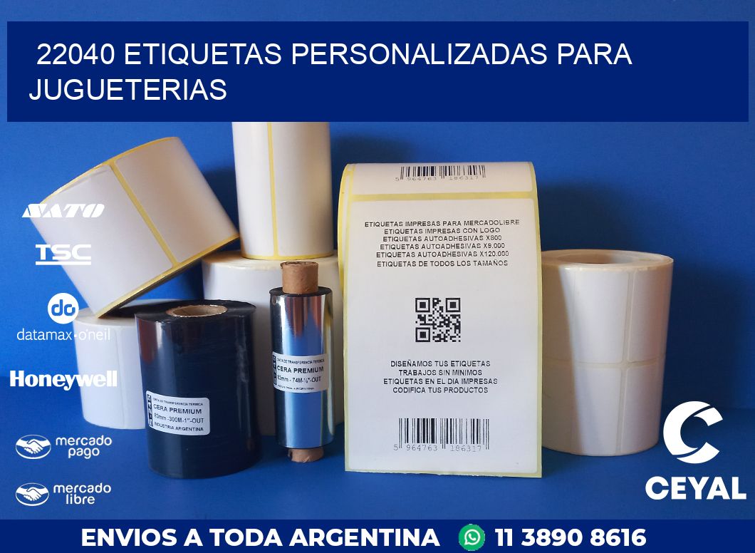 22040 ETIQUETAS PERSONALIZADAS PARA JUGUETERIAS