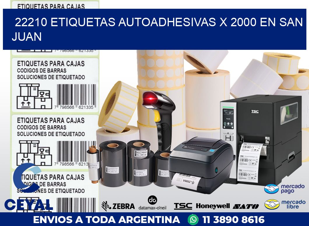 22210 ETIQUETAS AUTOADHESIVAS X 2000 EN SAN JUAN