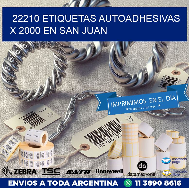 22210 ETIQUETAS AUTOADHESIVAS X 2000 EN SAN JUAN
