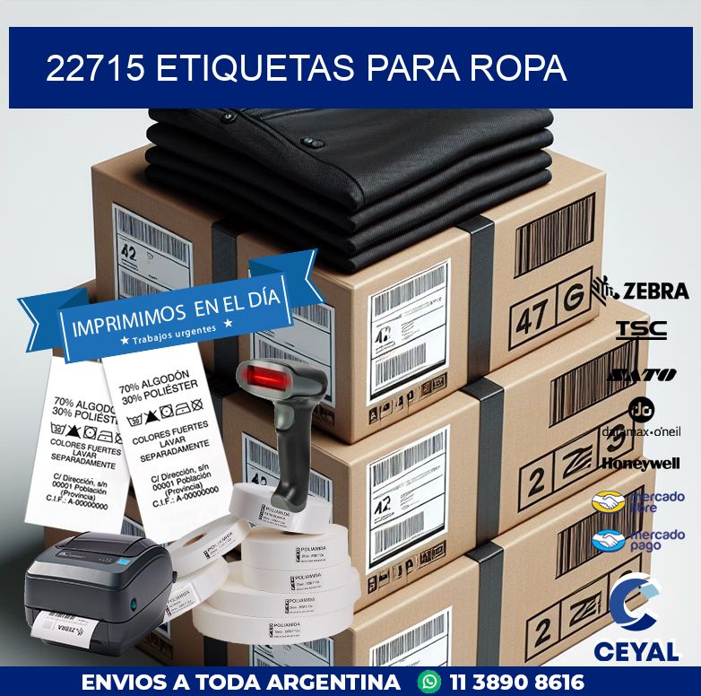 22715 ETIQUETAS PARA ROPA