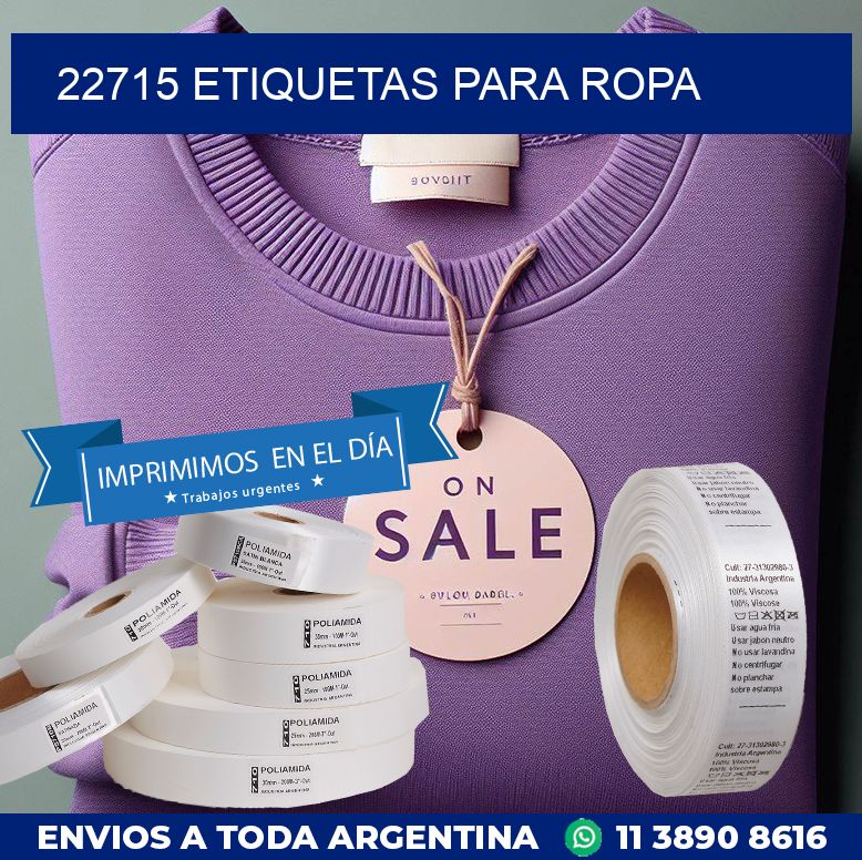 22715 ETIQUETAS PARA ROPA