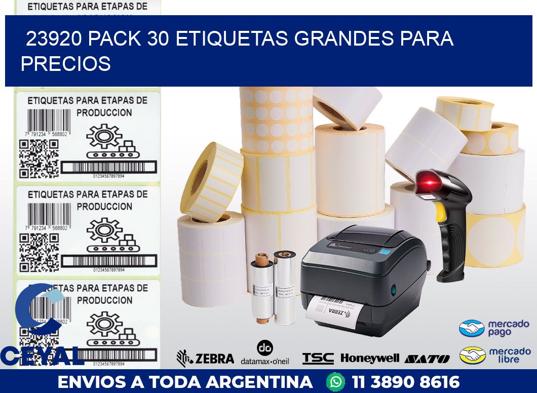 23920 PACK 30 ETIQUETAS GRANDES PARA PRECIOS