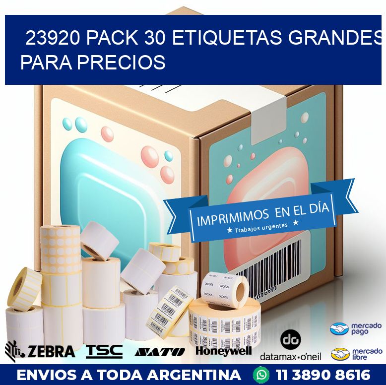 23920 PACK 30 ETIQUETAS GRANDES PARA PRECIOS
