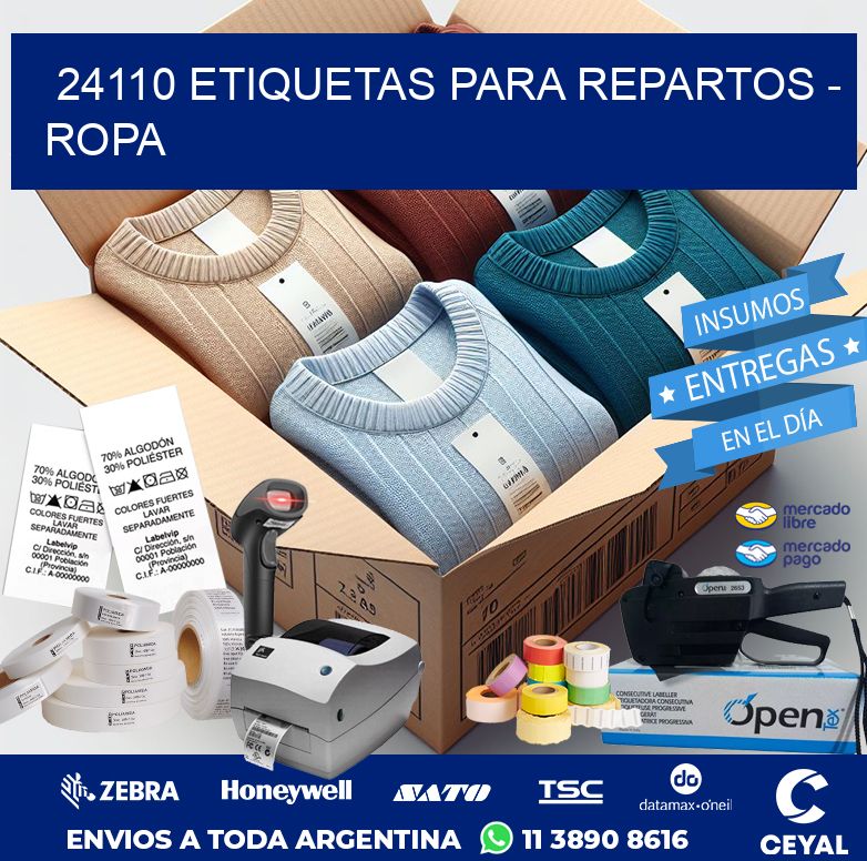 24110 ETIQUETAS PARA REPARTOS – ROPA